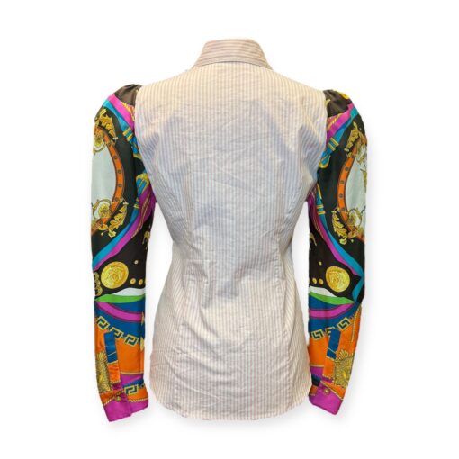 Versace Silk Sleeve Blouse in Pink Multicolor | Size Small 5