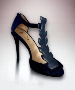 Fendi Suede Sandals in Navy | Size 39