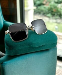 Gucci Semi Rimmed Sunglasses in Black Gold