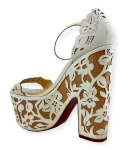 Christian Louboutin Houghton Platform Sandals in White & Nude | Size 37.5 14