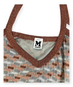 M Missoni Shimmer Knit Dress in Silver Multi | Size 10 14