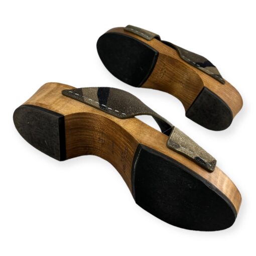 Saint Laurent Camo Slide Sandals in Green | Size 38 6